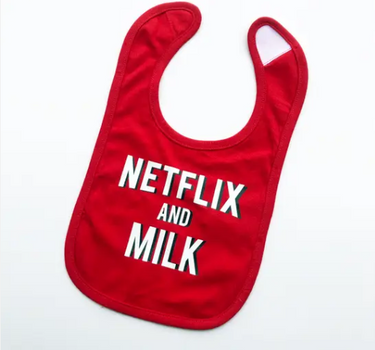 Netflix and Milk bib